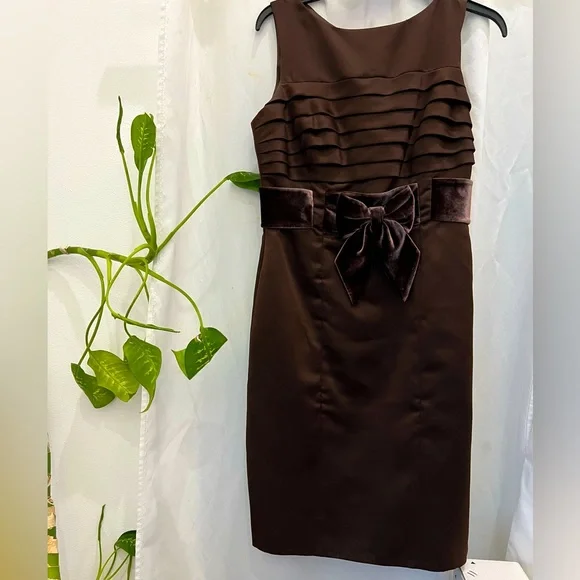 adrianna papell brown velvet dress Velvet Keyhole Halter Mermaid Gown In Dark Brown, Dark Brown / Regular / 20